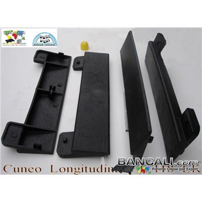 Cuneo Longitudinale 1180 mm. alto 80 mm. in Plastica per bobine Cilindri, Zeppa Forte e Resistente Peso Tara 6 Kg. 